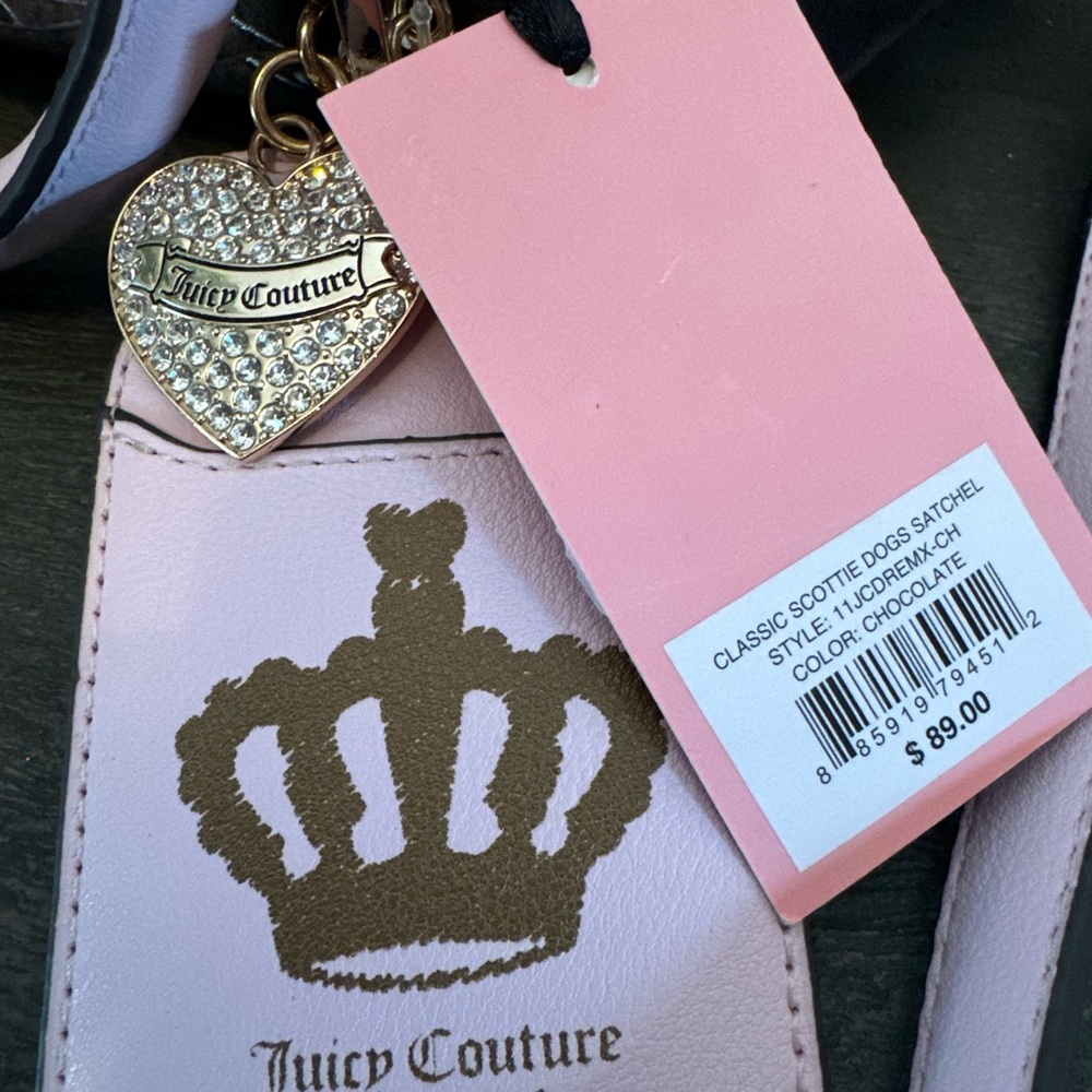 NWT Juicy Couture Classic Scottie Dogs Satchel with Wallet - Picture 4 of 8
